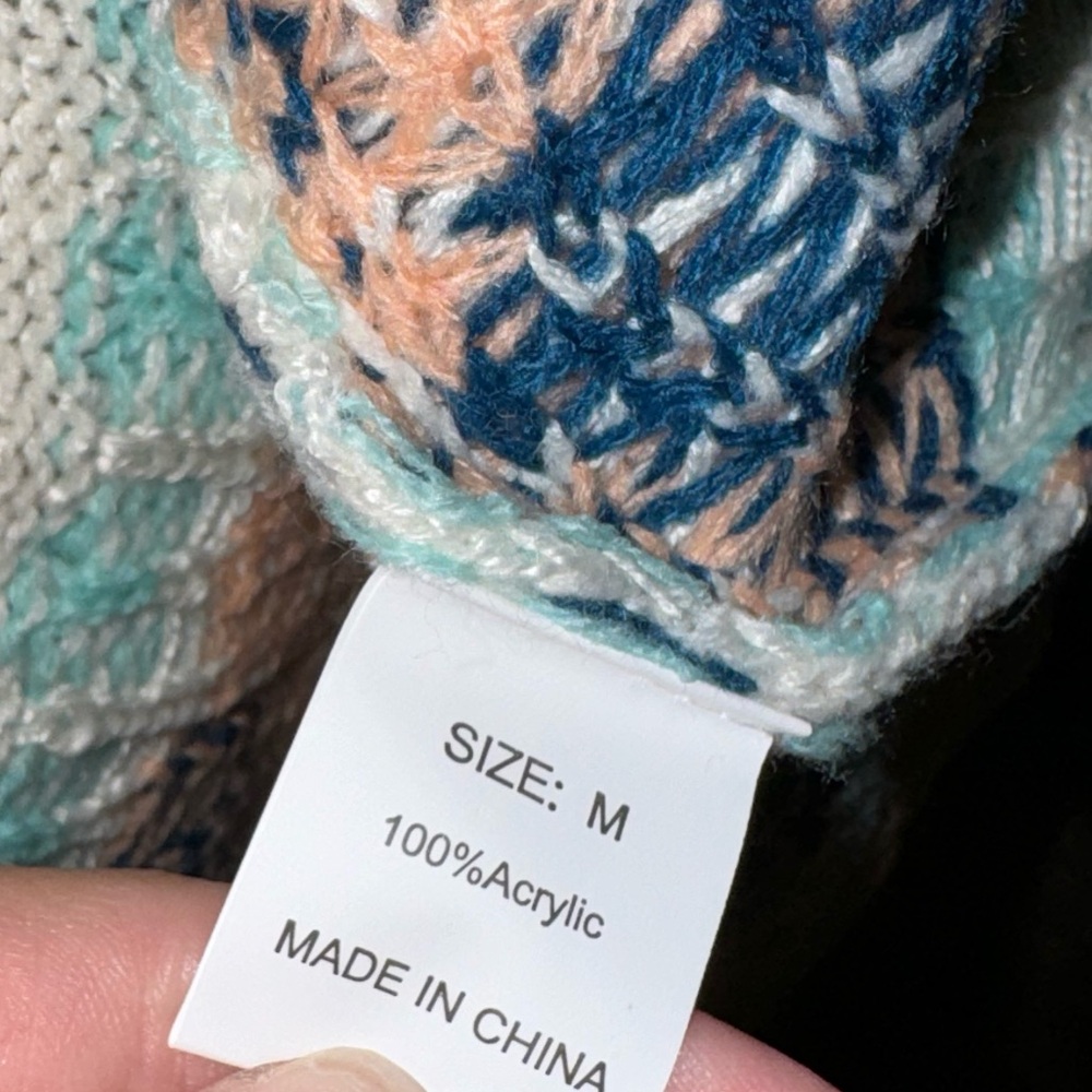 Patterned Open Front Cardigan - Picture 3 of 3